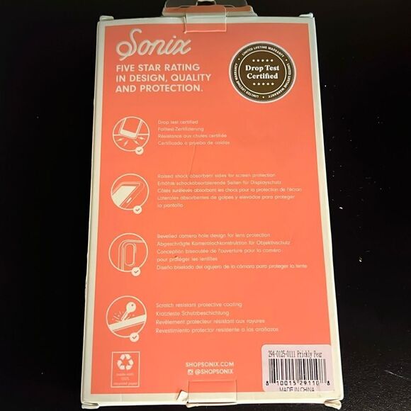 Sonix Apple iPhone 11pro/XS MAX Clear Coat Prickly Pear Phone Case D6 - Picture 5 of 5